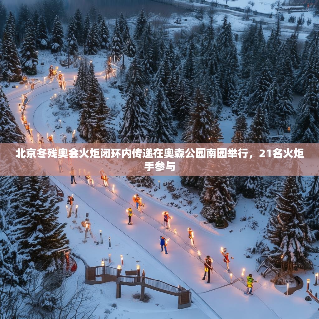 北京冬残奥会火炬闭环内传递在奥森公园南园举行,21名火炬手参与