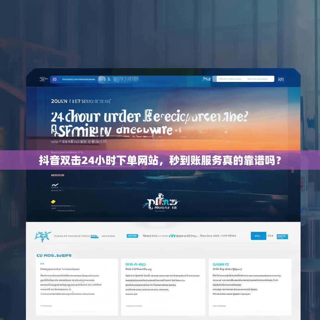 抖音双击24小时下单网站，秒到账服务真的靠谱吗？