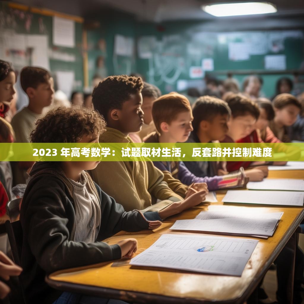 2023 年高考数学：试题取材生活，反套路并控制难度
