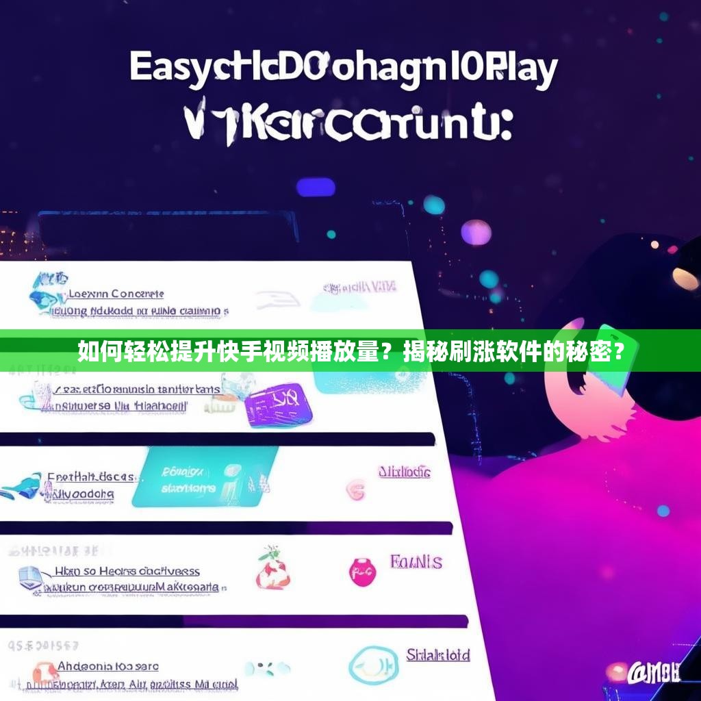 如何轻松提升快手视频播放量？揭秘刷涨软件的秘密？