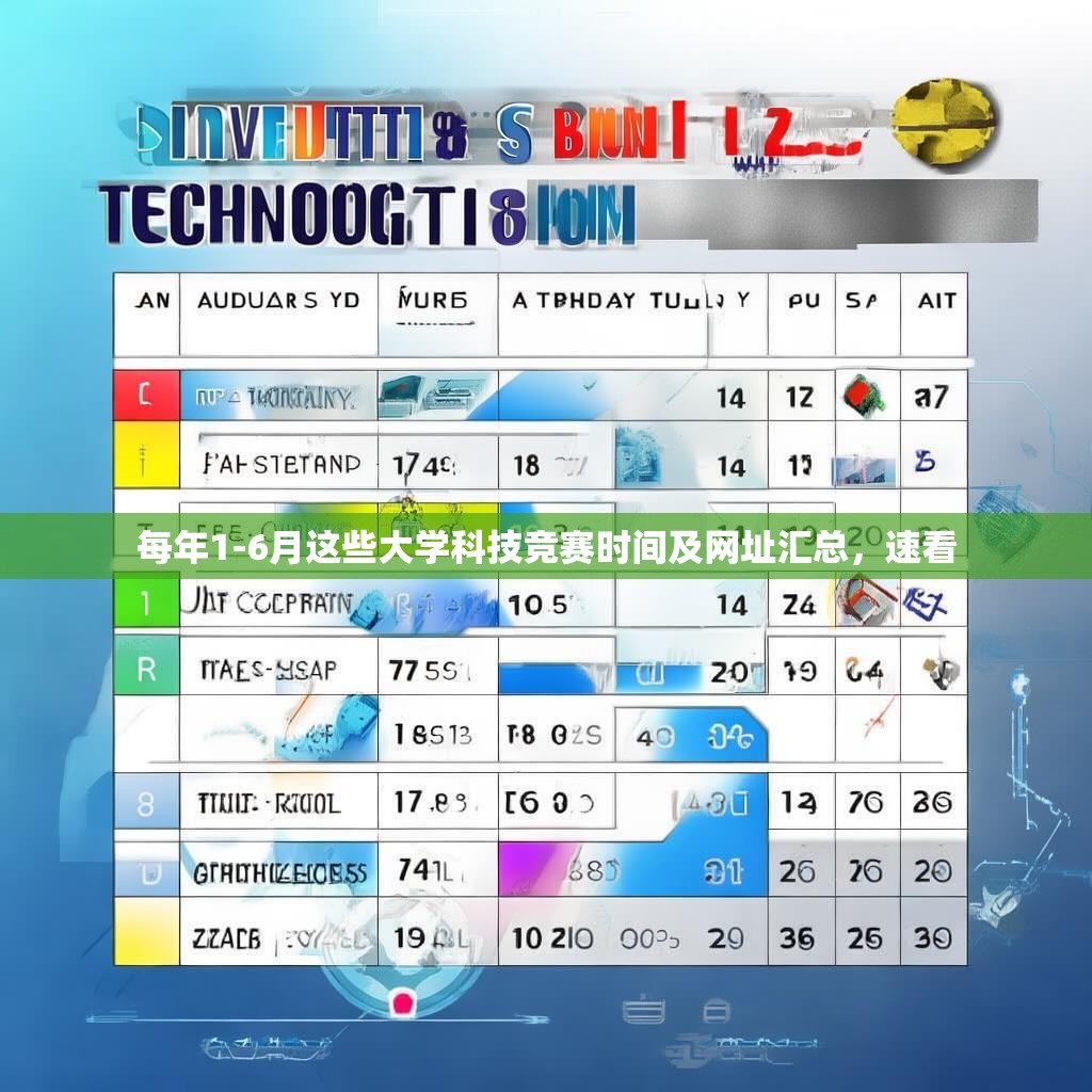 每年1-6月这些大学科技竞赛时间及网址汇总，速看