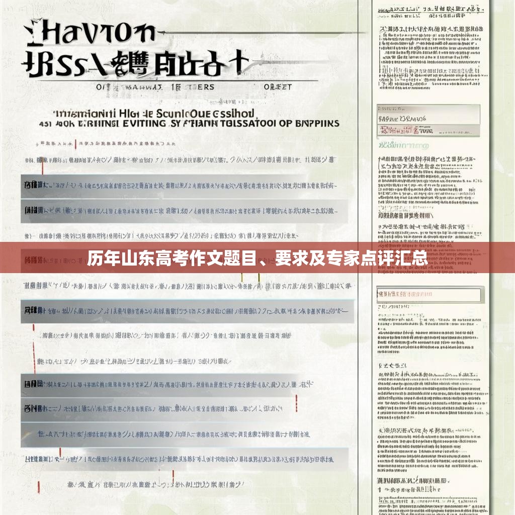 历年山东高考作文题目、要求及专家点评汇总