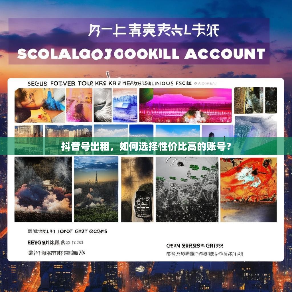 抖音号出租,如何选择性价比高的账号?