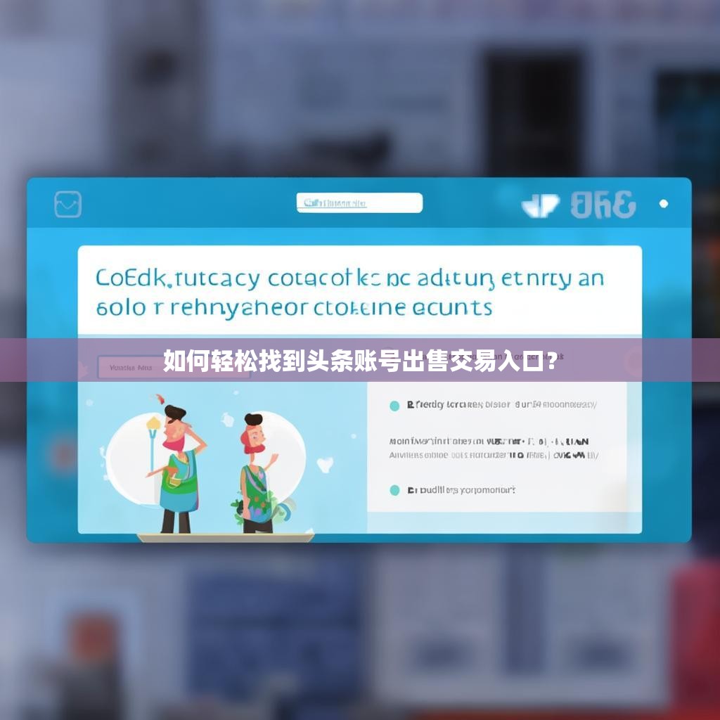 如何轻松找到头条账号出售交易入口？